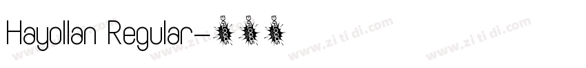 Hayollan Regular字体转换